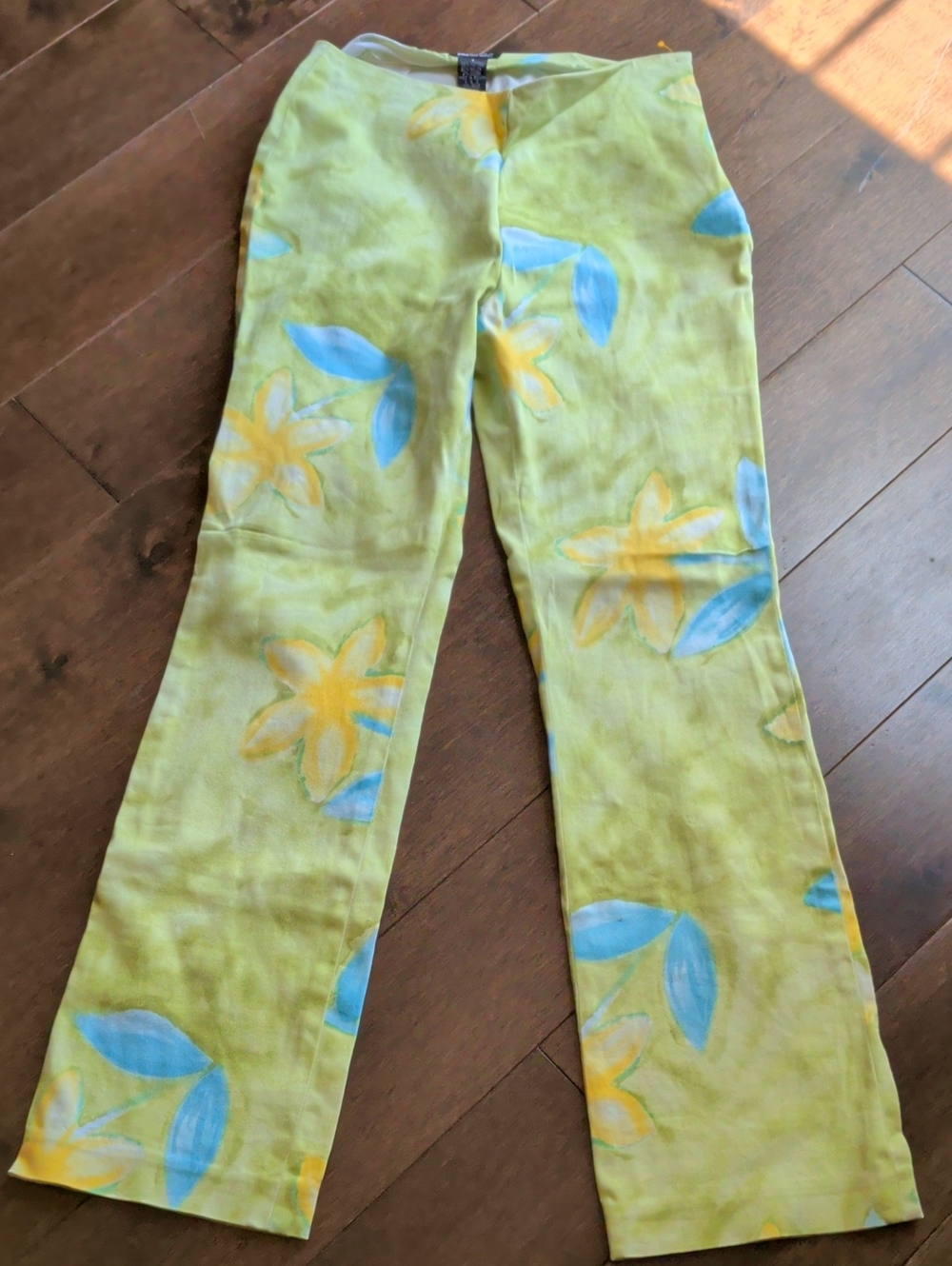 INC‎ International Concepts Yellow and Blue Floral Pants